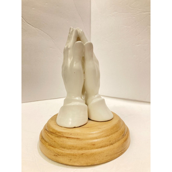 Porcelain Praying Hands Figurine Statue No Damage - Picture 4 of 8